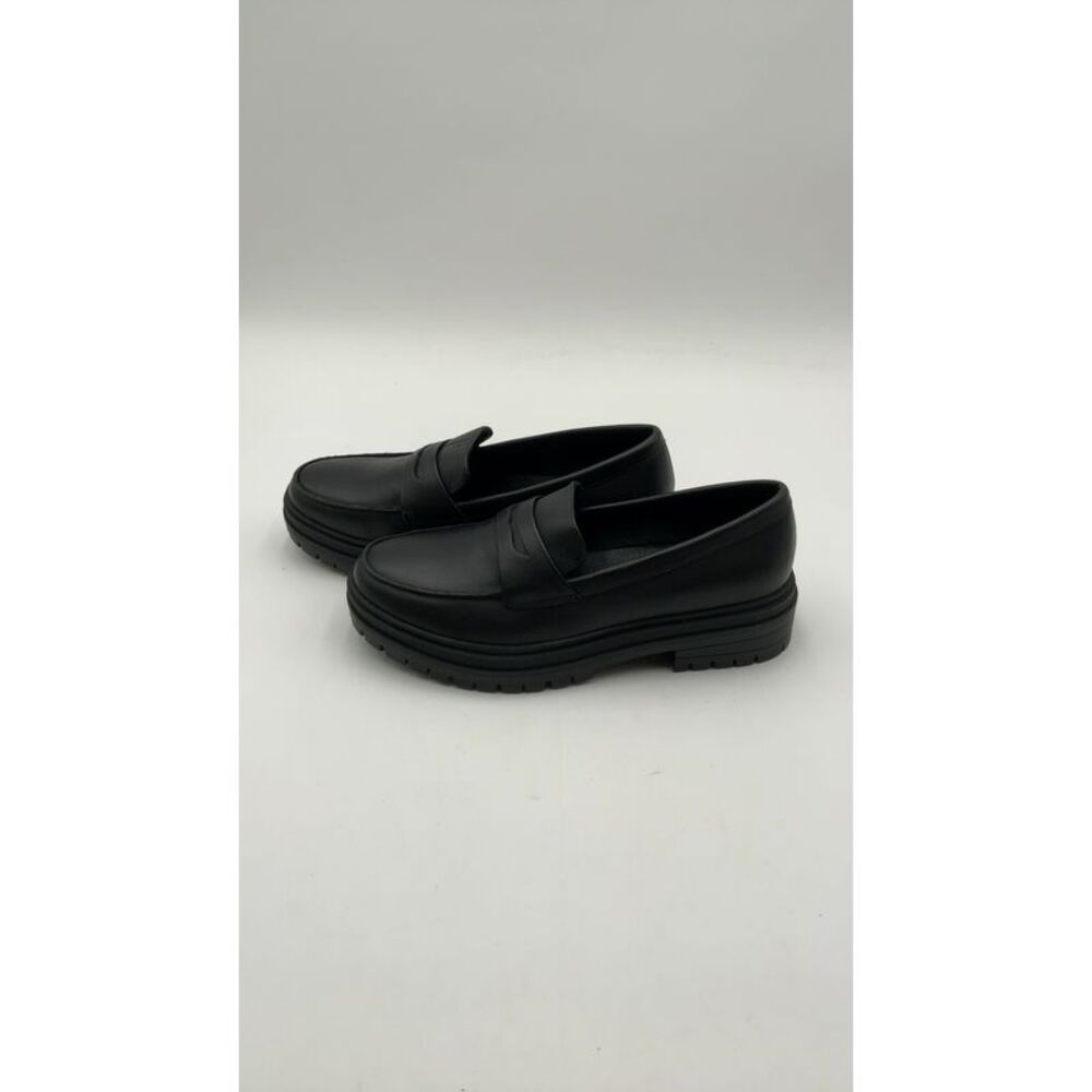 Quince Black Platform Penny Loafers